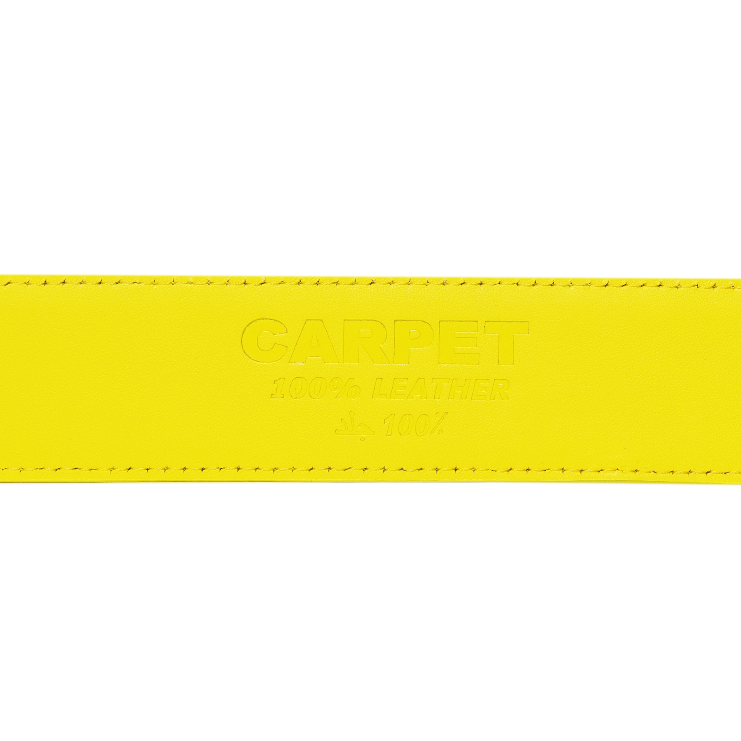 Ceinture en Cuir Croco Carpet - Jaune