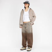 Classic Baggy Denim Pants - Dipped Sandblasted Brown