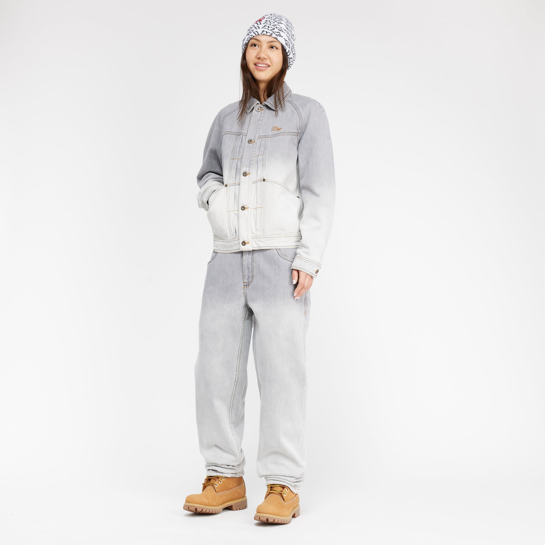 Pantalon Relaxed Classique en Denim - Gris Sablé Trempé