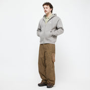 Cursive Zip Hoodie - Charcoal