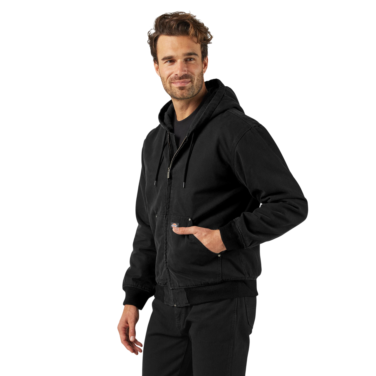 Hilham Canvas Bomber Jacket - Black (BLK)