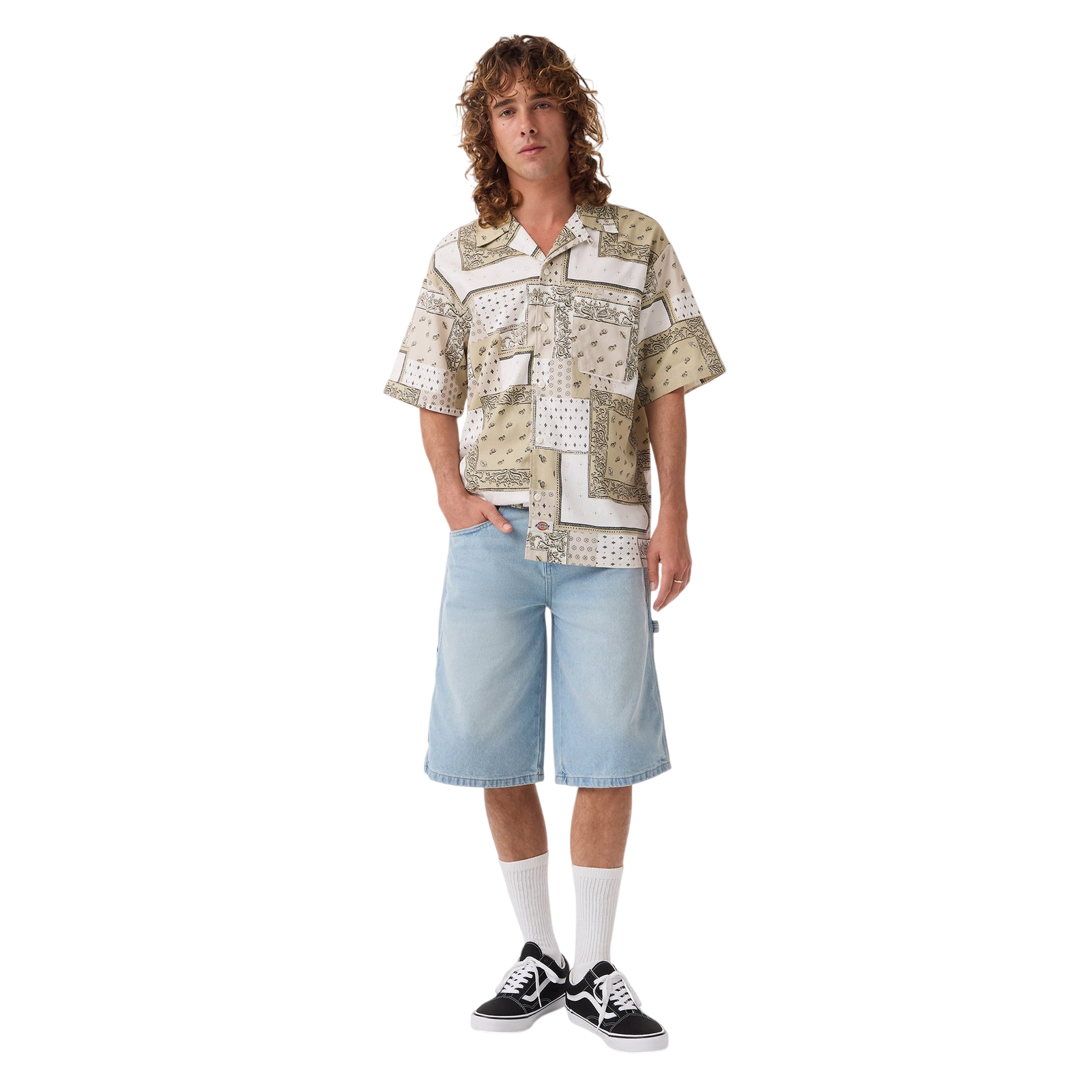 Worn In Relaxed Carpenter Denim Shorts 13" - Light Wash