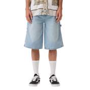 Worn In Relaxed Carpenter Denim Shorts 13" - Light Wash