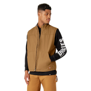 Duck Canvas High Pile Fleece Lined Vest - Rinsed Brown Duck (RBD)
