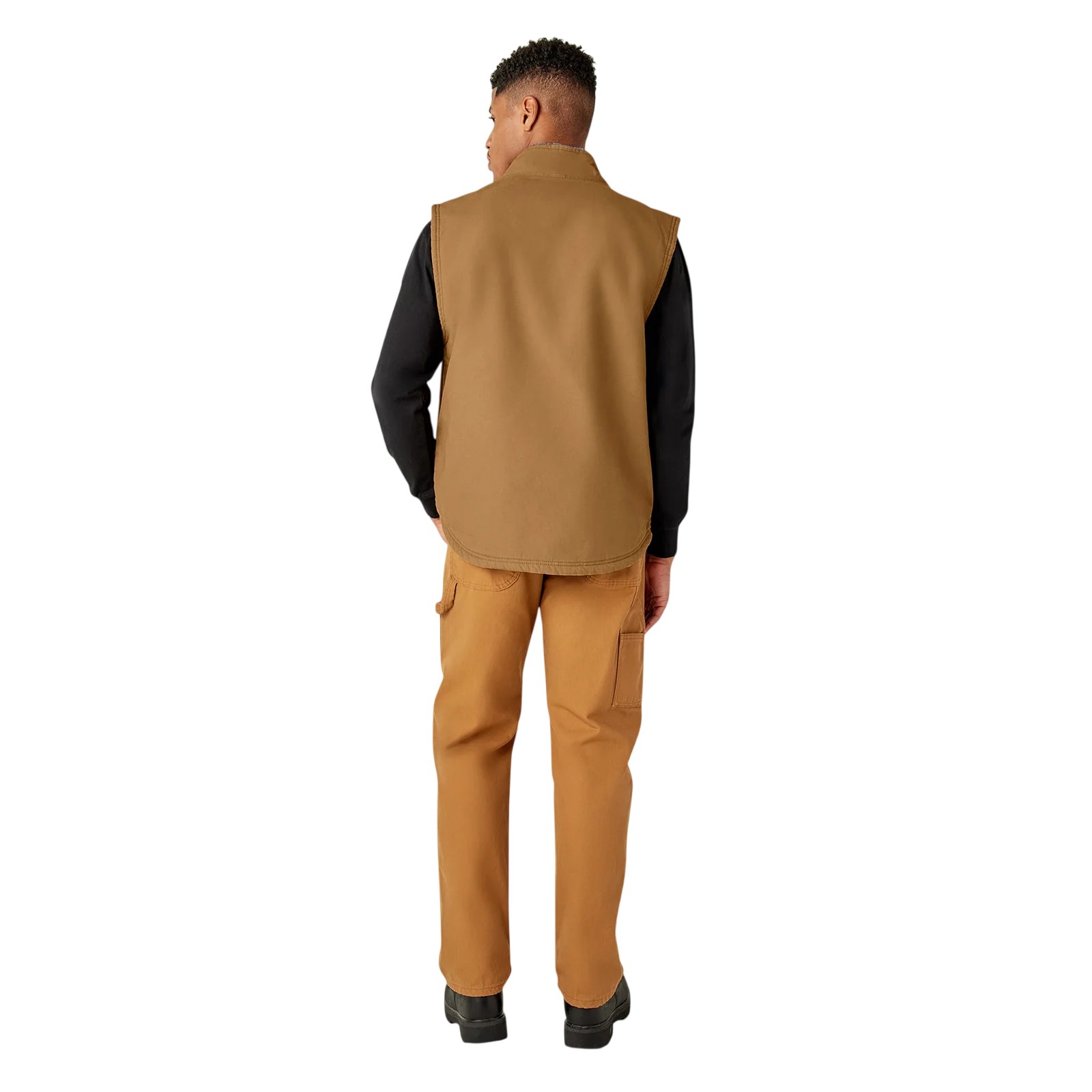 Duck Canvas High Pile Fleece Lined Vest - Rinsed Brown Duck (RBD)