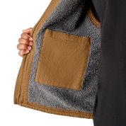 Duck Canvas High Pile Fleece Lined Vest - Rinsed Brown Duck (RBD)