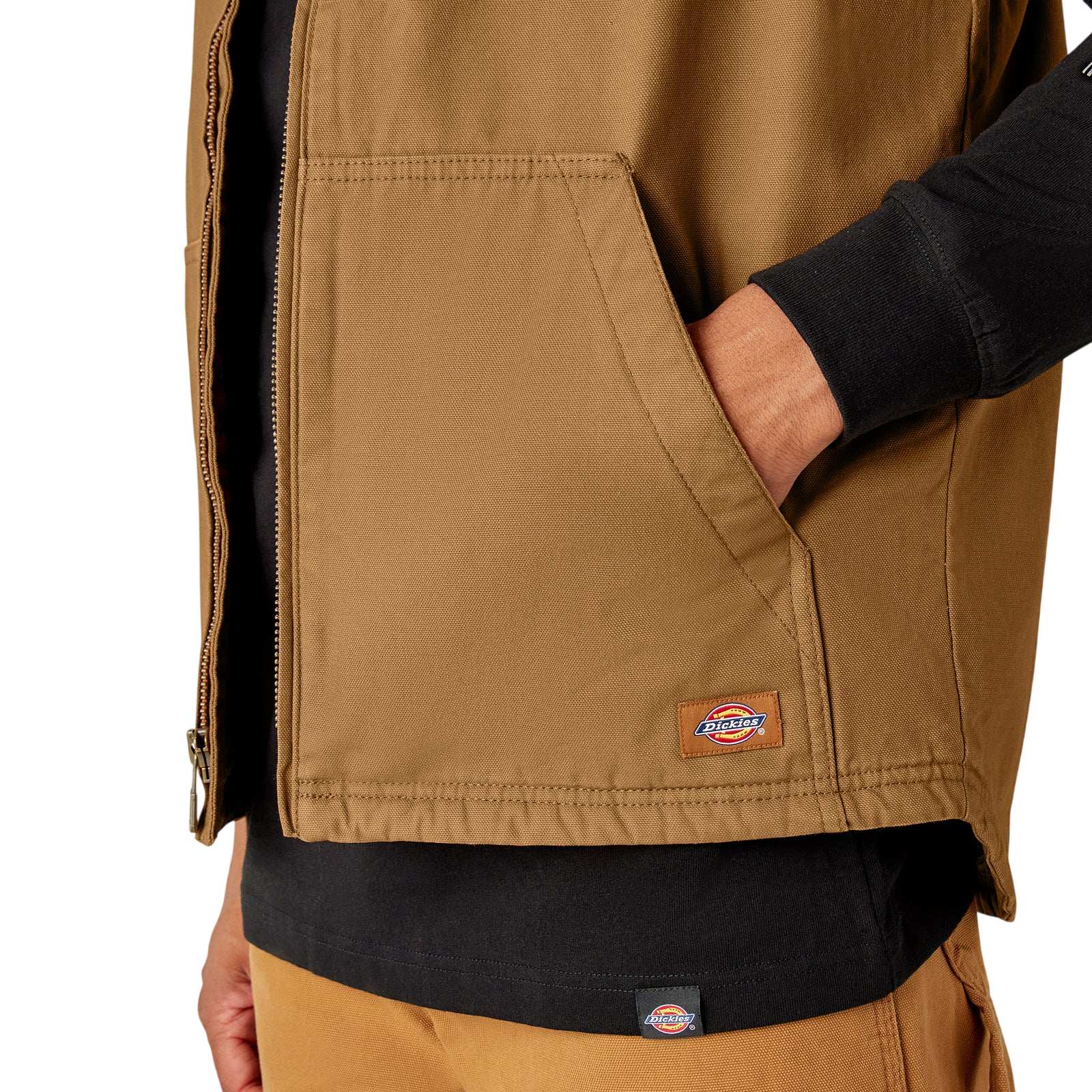 Duck Canvas High Pile Fleece Lined Vest - Rinsed Brown Duck (RBD)