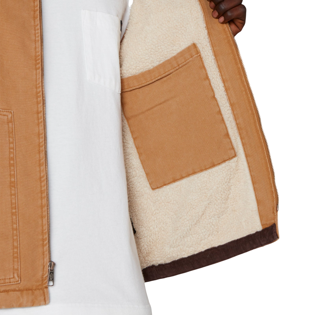 Duck High Pile Fleece Lined Vest - Stonewashed Brown (SBD)