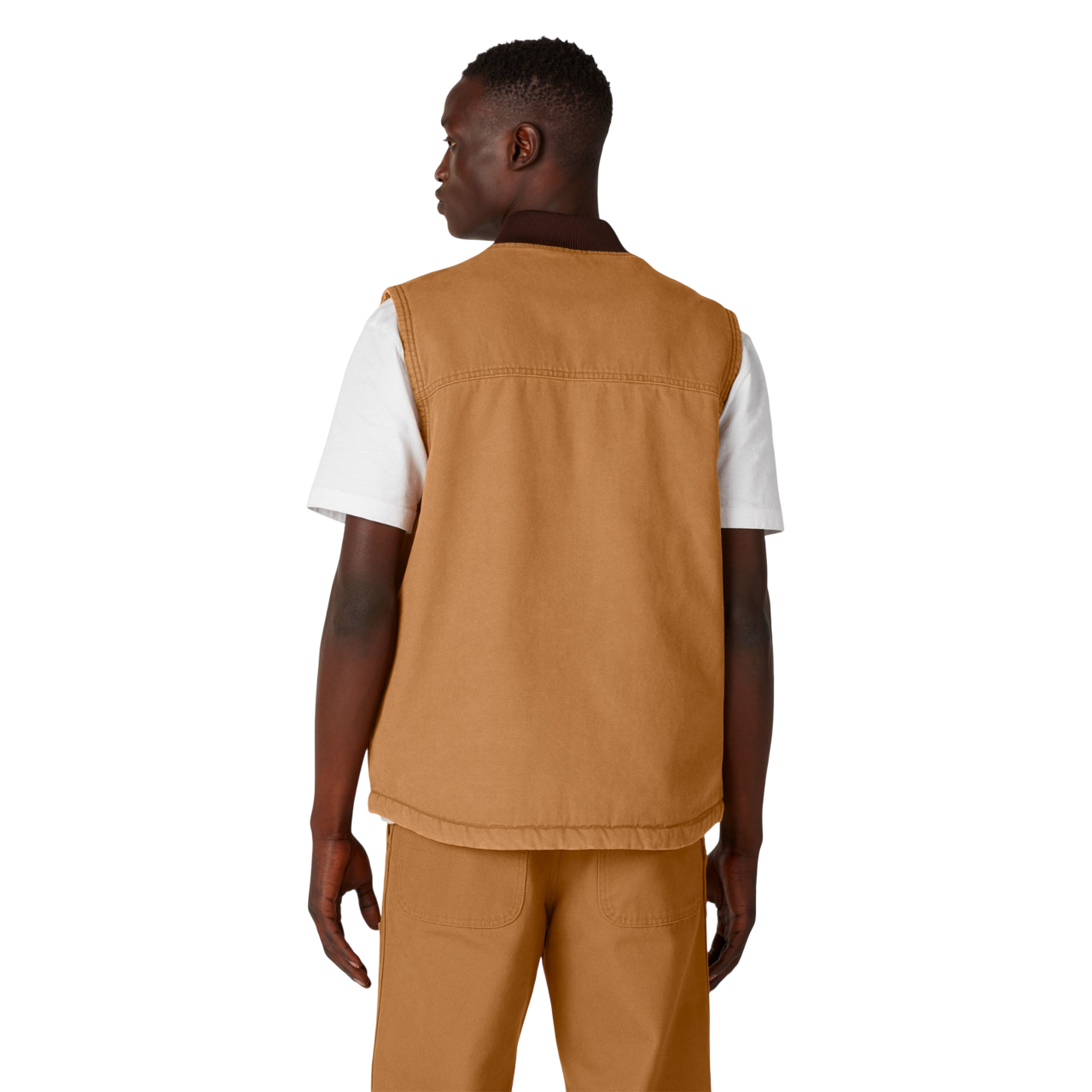 Duck High Pile Fleece Lined Vest - Stonewashed Brown (SBD)