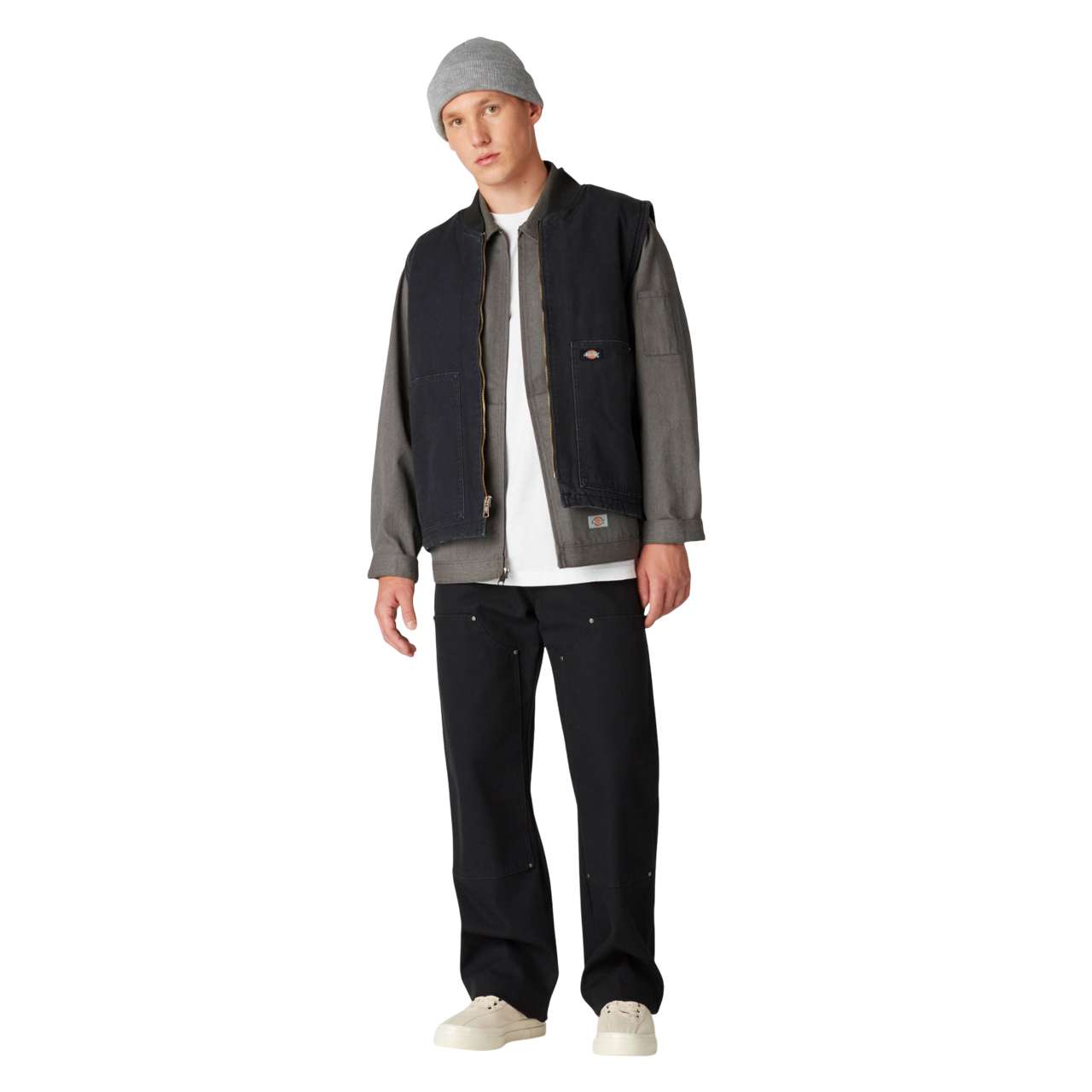 Duck High Pile Fleece Lined Vest - Stonewashed Black (SBK)