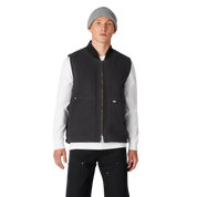 Duck High Pile Fleece Lined Vest - Stonewashed Black (SBK)