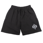 Crest Shorts Brodés en French Terry - Noir 