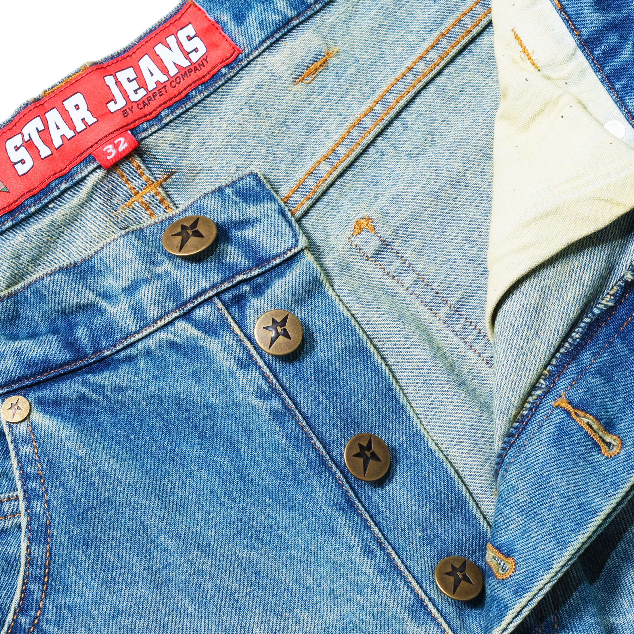 Faded Denim Shorts - Blue