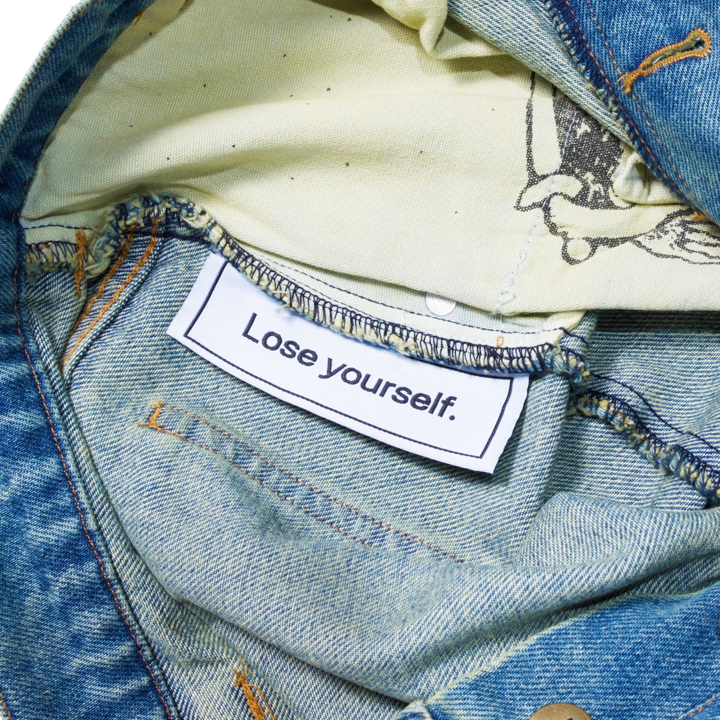 Faded Denim Shorts - Blue