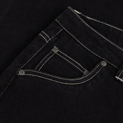Relaxed Denim Pants - Black/Contrast Stitch