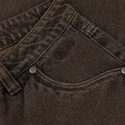 Relaxed Denim Pants - Faded Brown