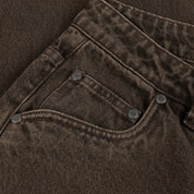 Relaxed Denim Pants - Faded Brown