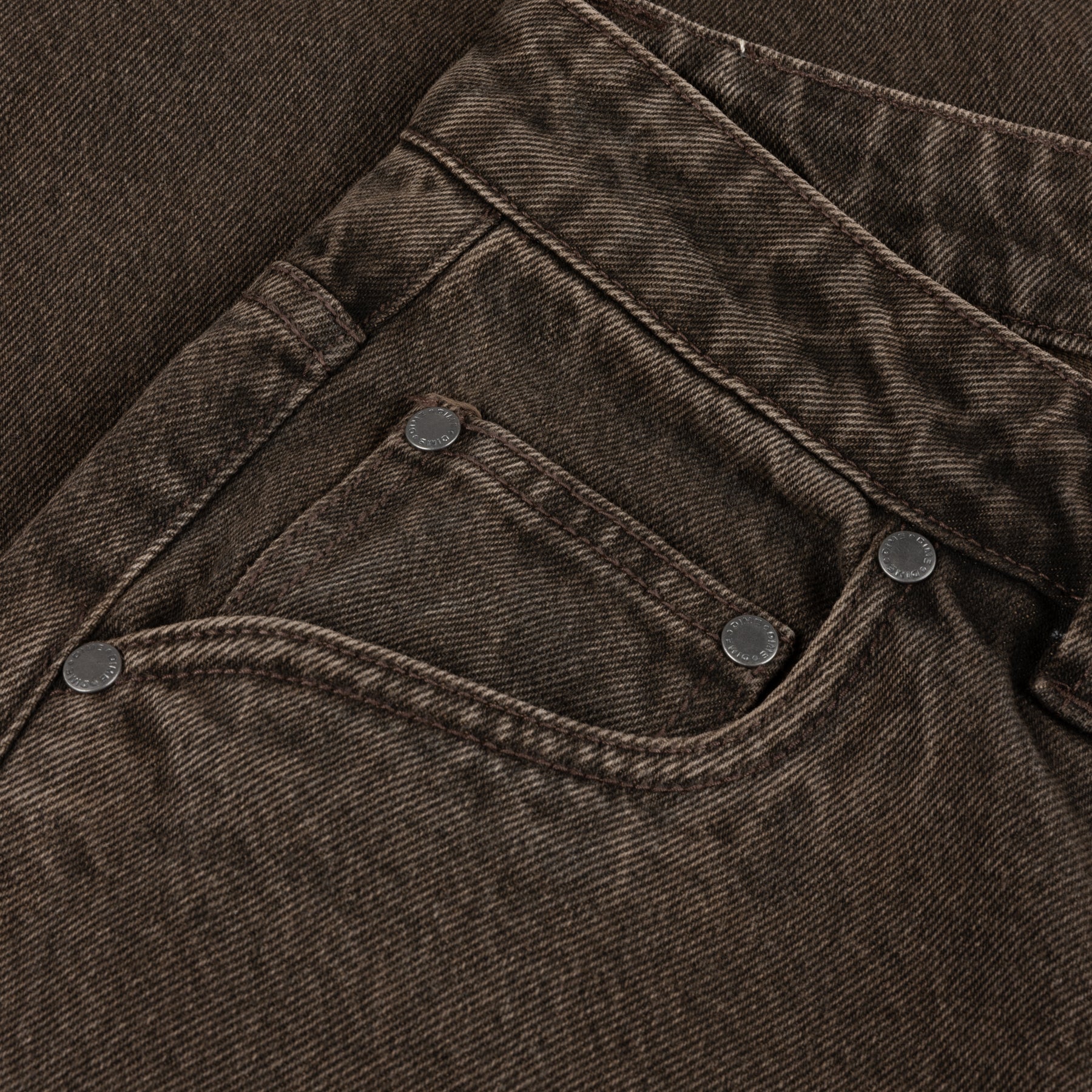 Relaxed Denim Pants - Faded Brown