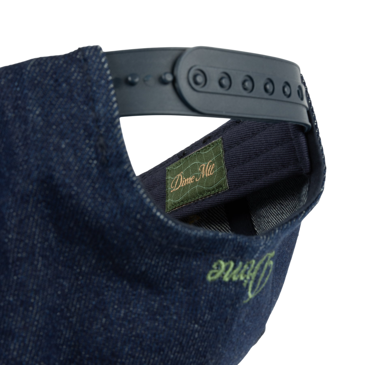 Cursive D Full Fit Casquette - Denim Indigo