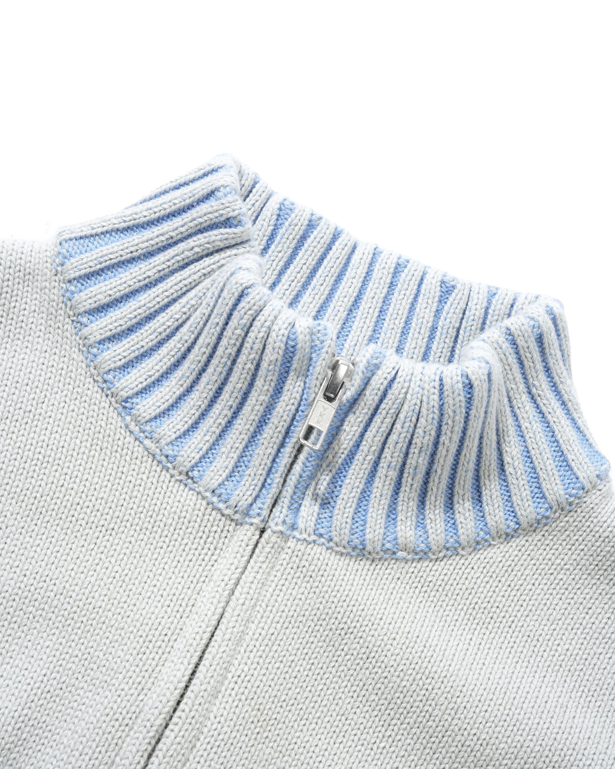 Chandail en Tricot Zippé Diamond - Gris
