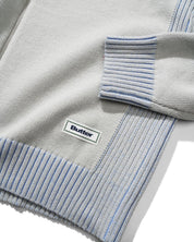 Chandail en Tricot Zippé Diamond - Gris