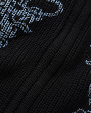 Dragon Zip-Thru Knit Sweater - Black