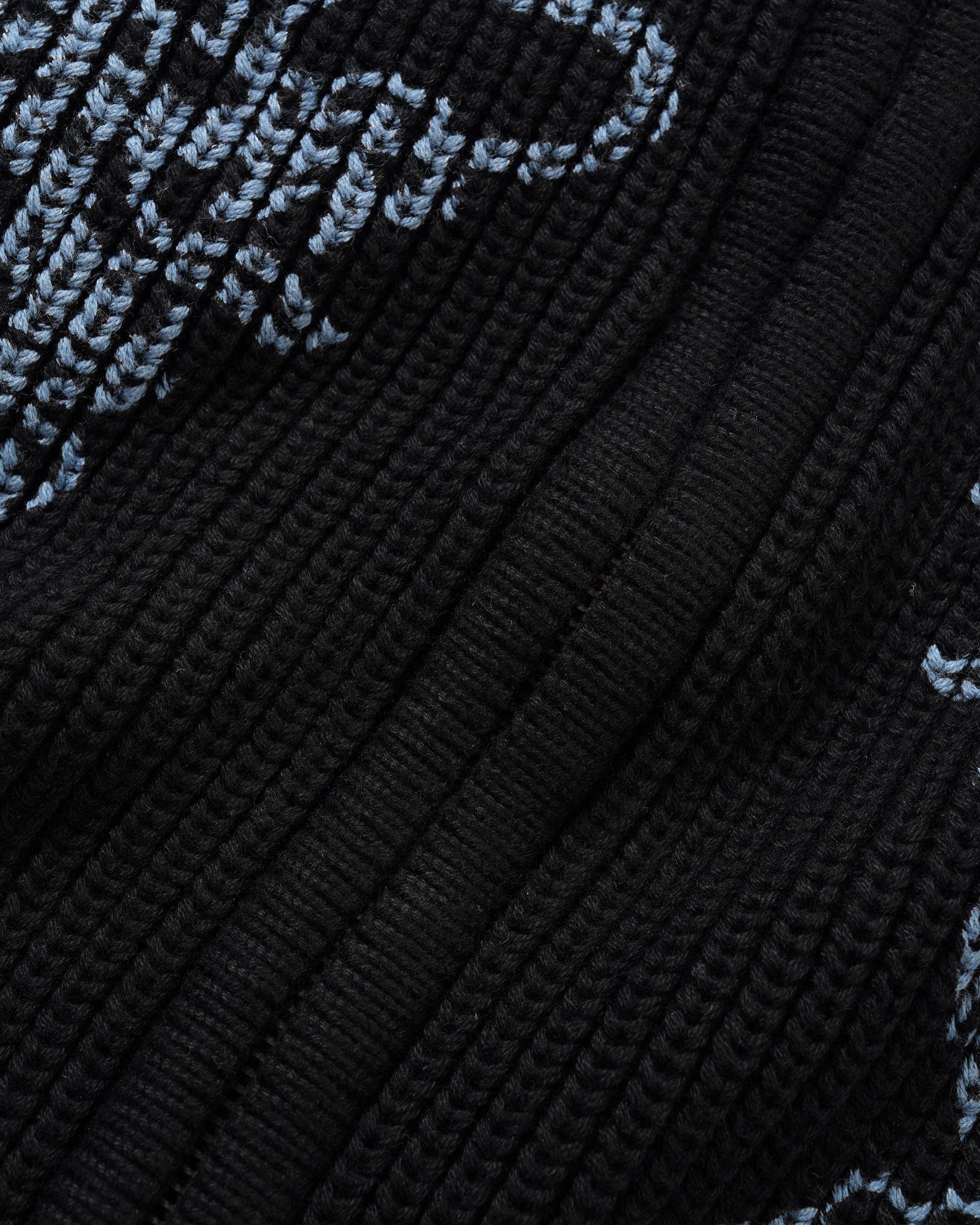 Dragon Zip-Thru Knit Sweater - Black