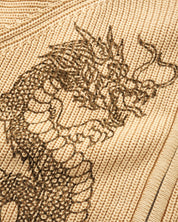 Dragon Zip-Thru Knit Sweater - Sand