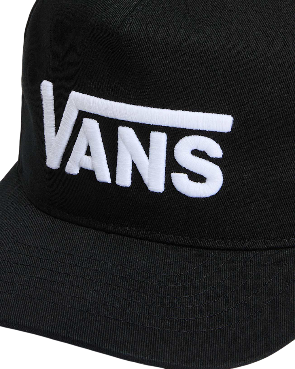Drop V Logo Snapback Hat - Black
