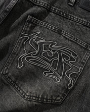 Jeans en Denim Baggy Drummer - Noir Strié