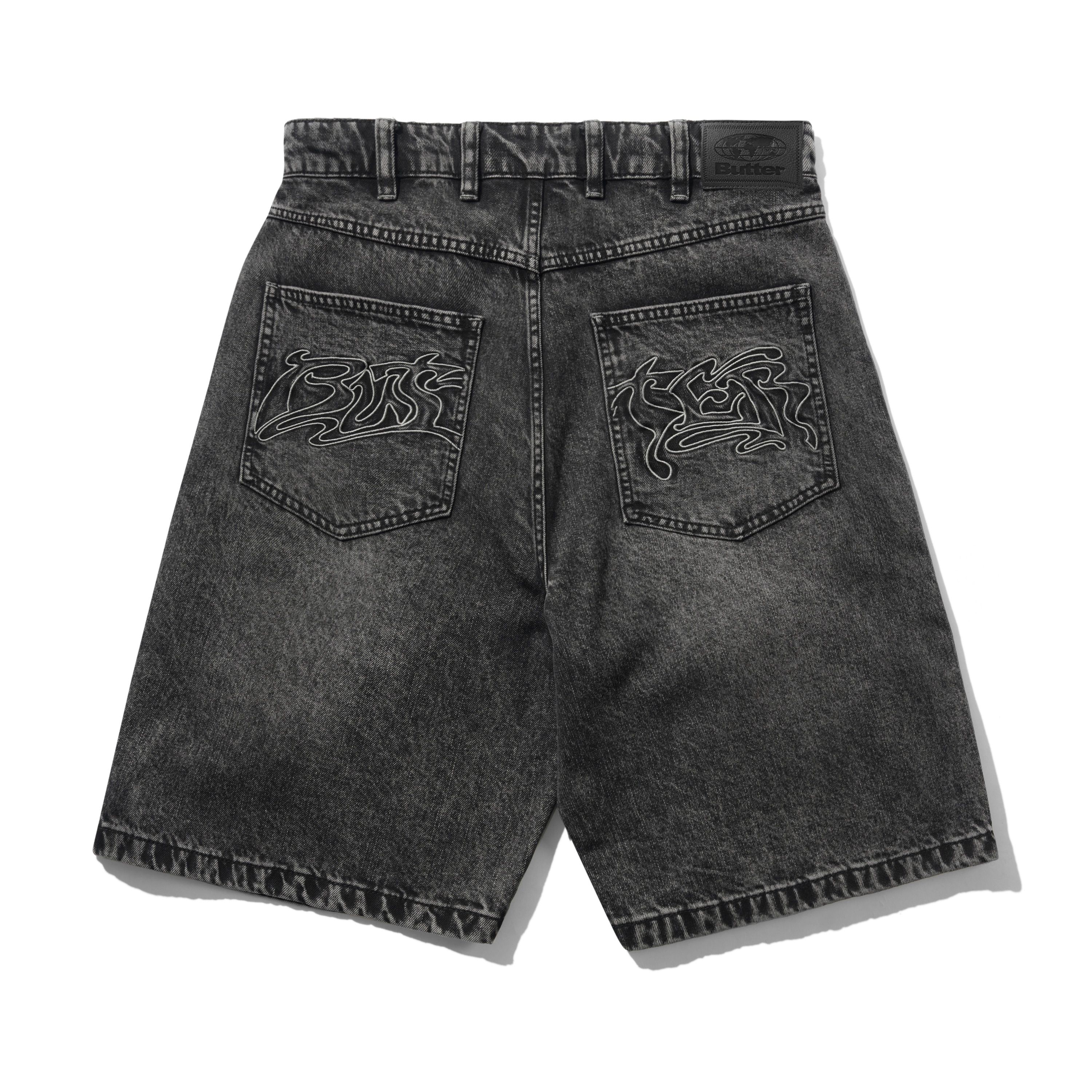 DrummerBaggyDenimShortsStreakyBlack2.jpg