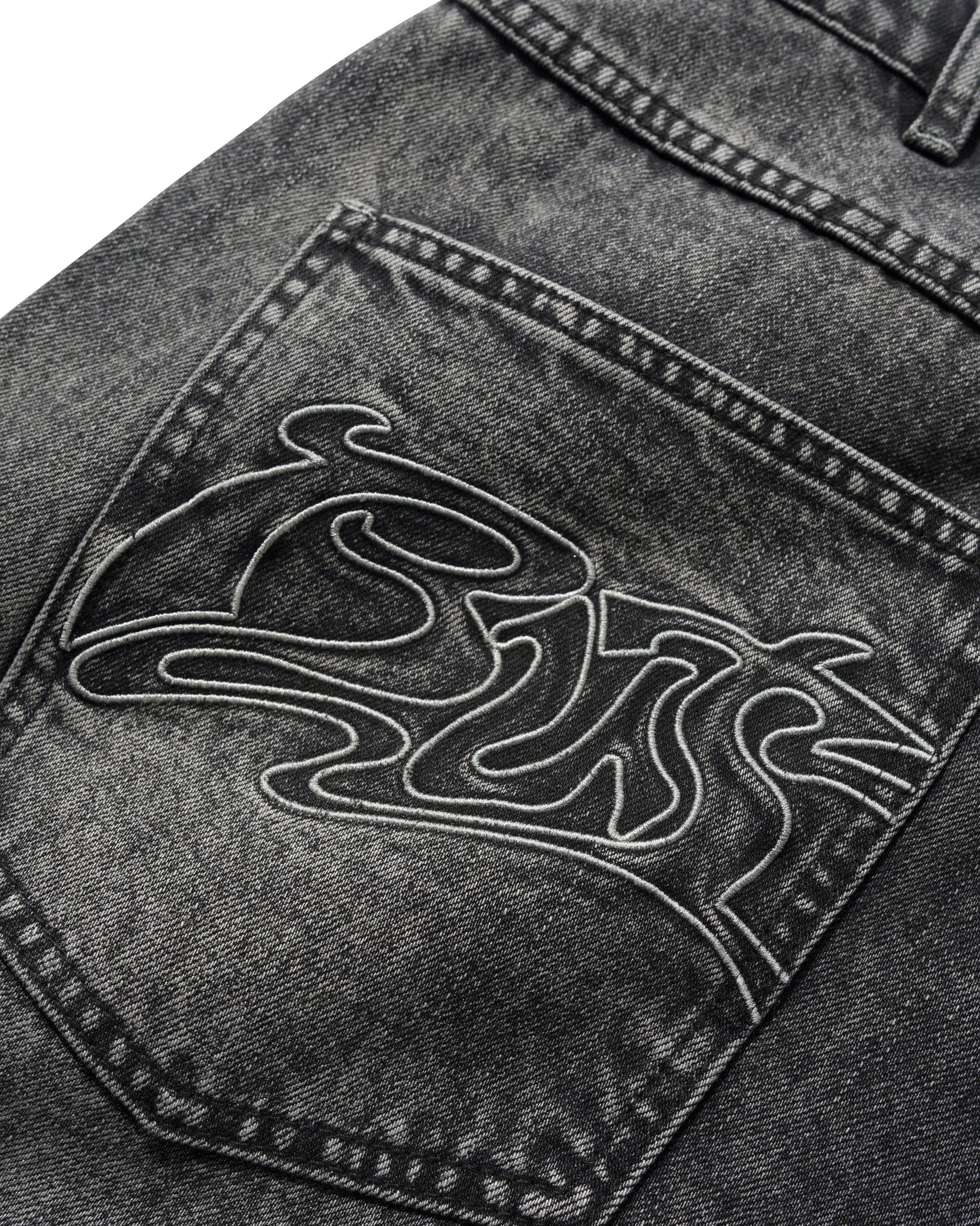 Jeans en Denim Baggy Drummer - Noir Strié