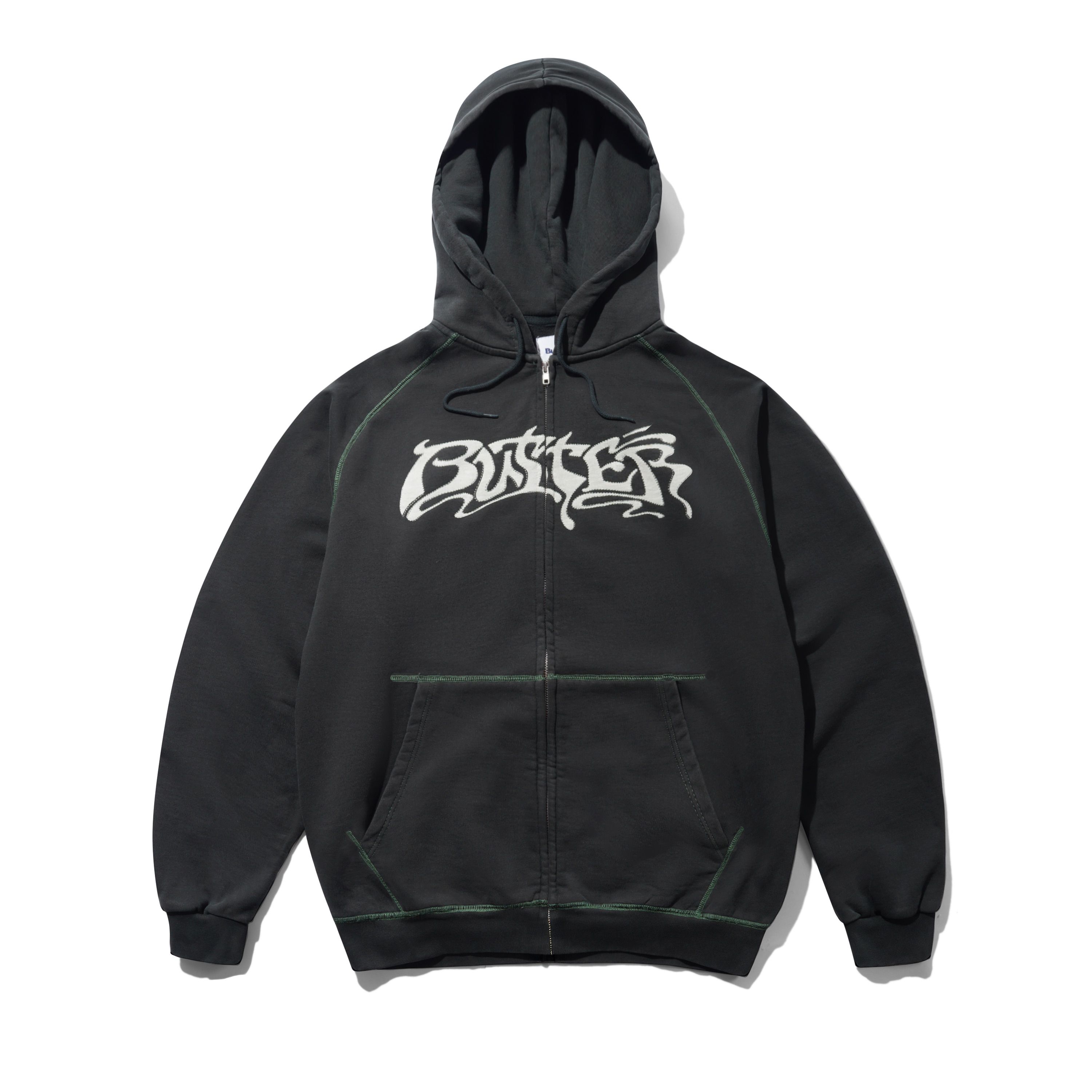 Drummer Zip-Thru Hood - Washed Black