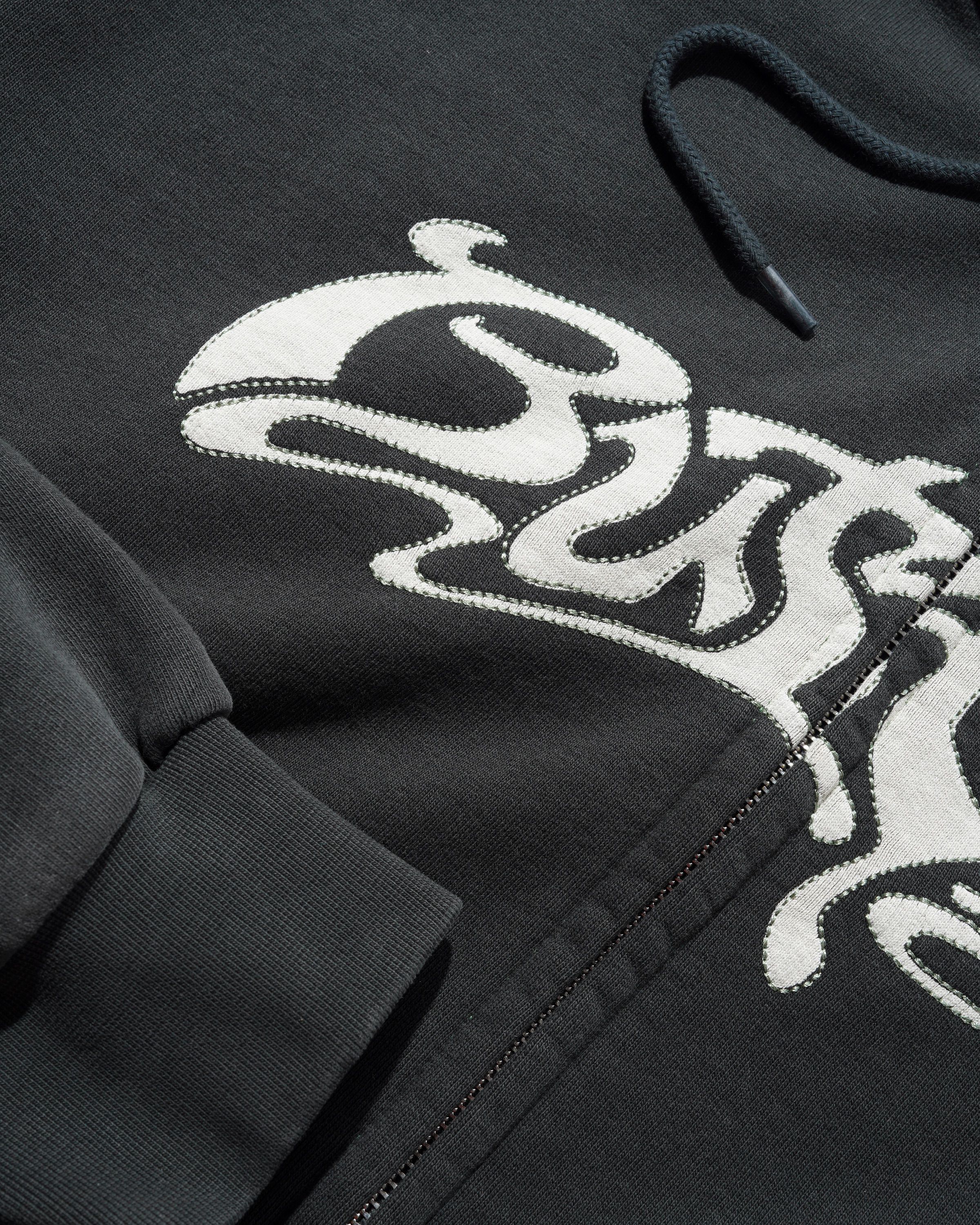 Drummer Zip-Thru Hood - Washed Black