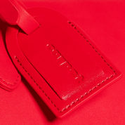 Leather Duffel Bag - Red