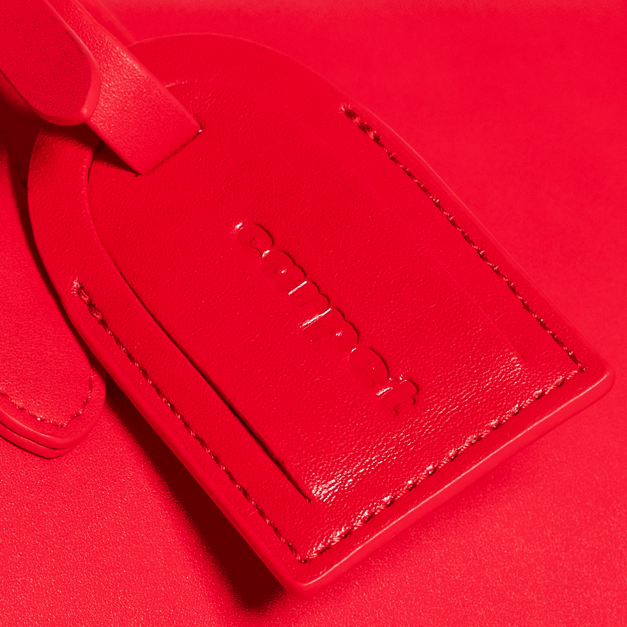 Leather Duffel Bag - Red