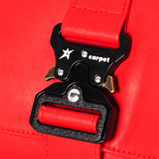 Leather Duffel Bag - Red