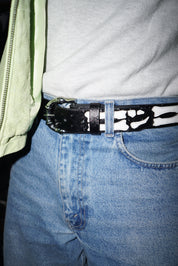 Stingwater Bone Belt - Black/White