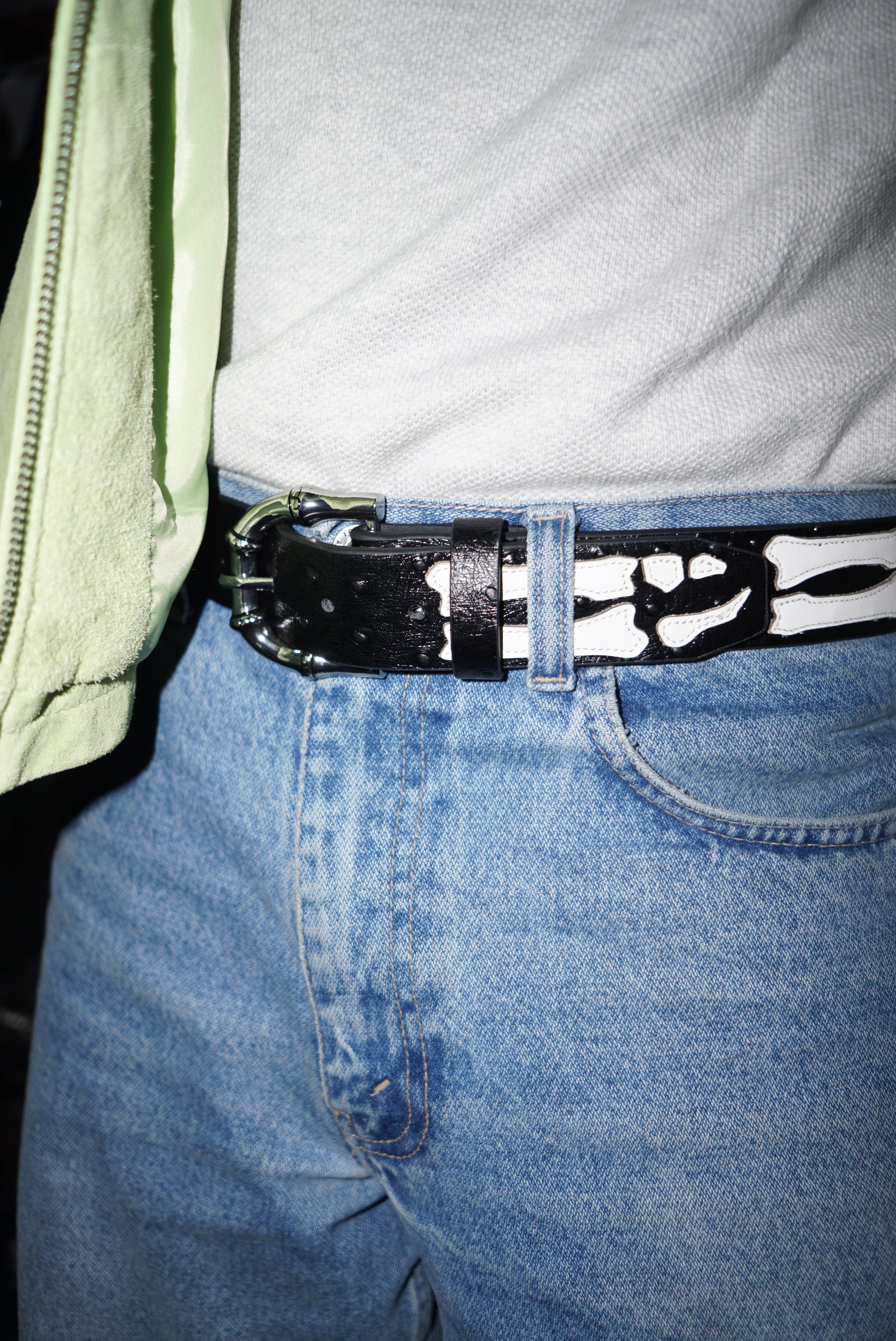 Stingwater Bone Belt - Black/White