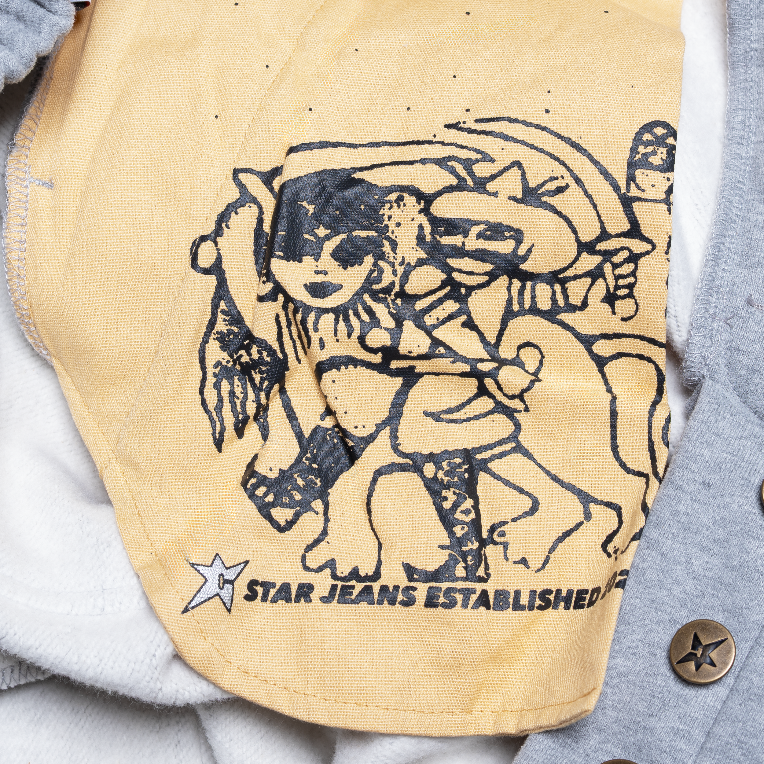 C-Star Pantalon de Survêtement à Boutons - Gris