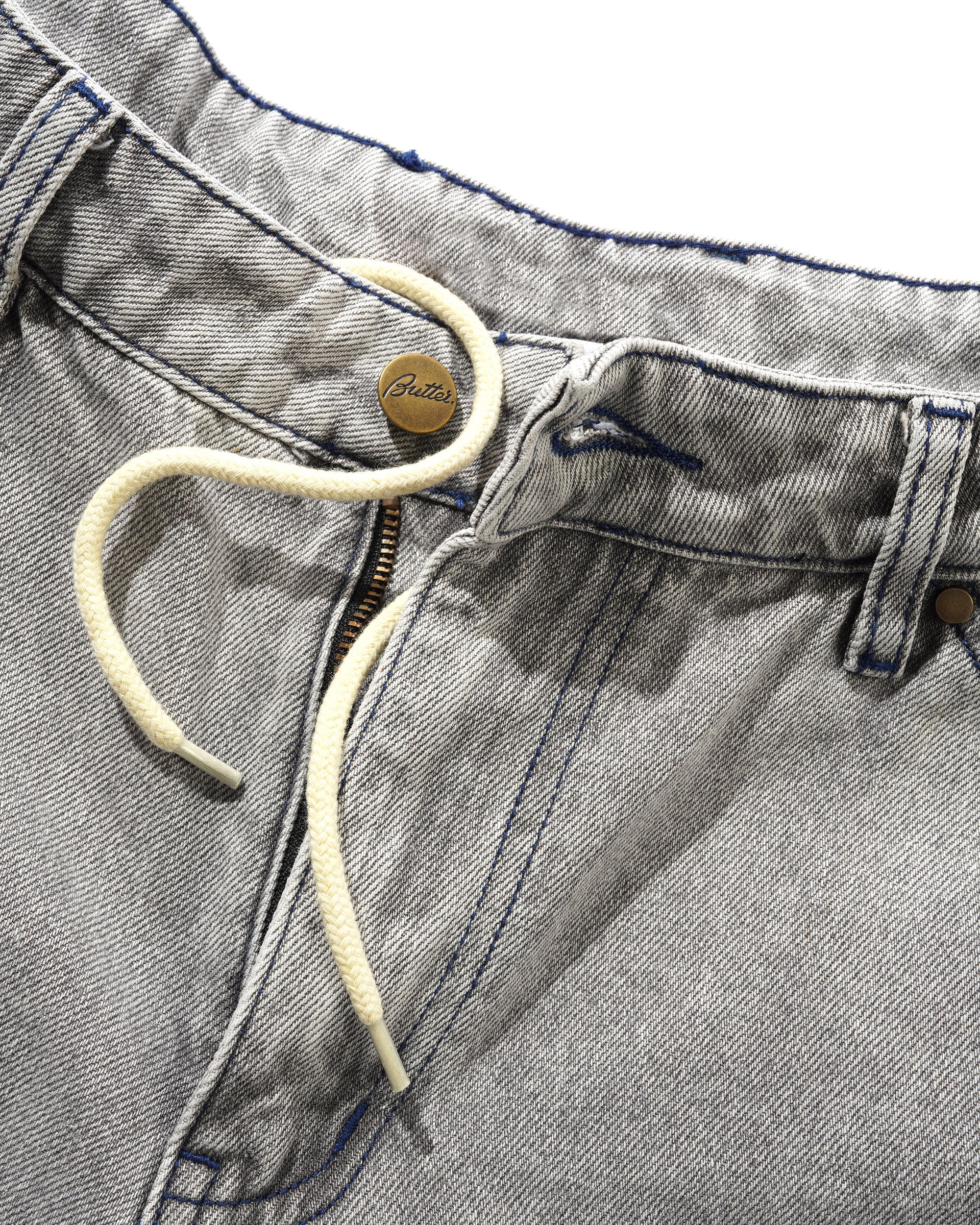 Encounter Denim Shorts - Washed Soft Grey