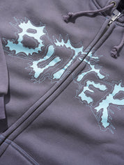 Eruption Sweat à Capuche Zippé - Denim