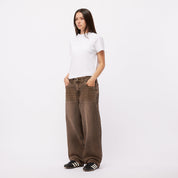 Pantalon en jean ample - Marron sablé