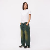 Pantalon en jean ample - Pin sablé
