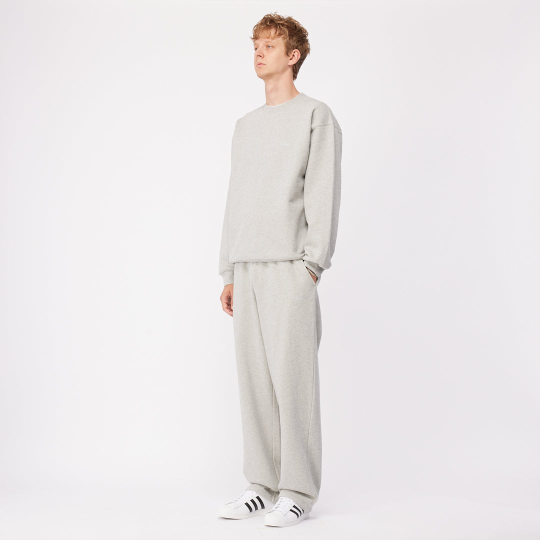 Pantalon de survêtement à petit logo cursif - Gris chiné