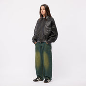 Debossed Wavy Jacket - Black