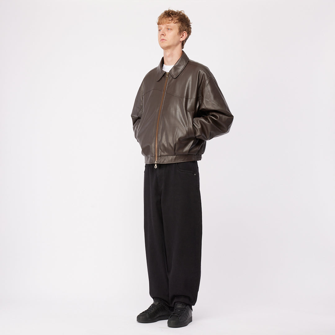 Debossed Wavy Jacket - Brown