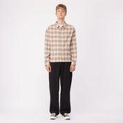 Plaid Flannel Shirt - Beige