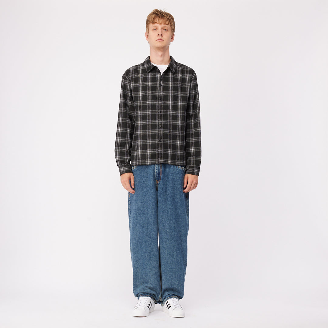 Plaid Flannel Shirt - Black