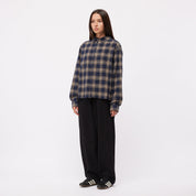 Plaid Flannel Shirt - Navy